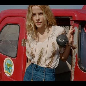 Embroidered Fig Top by Dôen